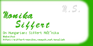 monika siffert business card